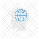 Global Mind Global Brain Global Thinking Icon