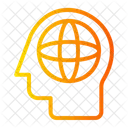 Global Mind Global Brain Global Thinking Icon