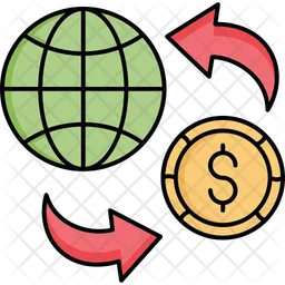 Global money flow  Icon