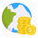 Global Money Global Economy Global Investment Icon