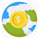 Global Money Global Economy Global Investment Icon