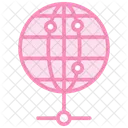 Global Network Duotone Line Icon Icon
