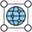 Grid Globe Network Icon