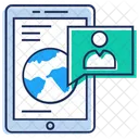 Global Network Global Communication Collaboration Icon
