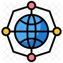 Communication Network Global Network Global Satellite Communication Icon