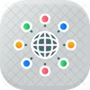 글로벌 네트워크 세계 네트워크 연결 아이콘