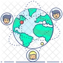 Global Network Global Communication Eworldwide Community Icon