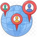 글로벌 네트워크 네트워크 연결 아이콘