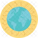 글로벌 네트워크 연결 아이콘