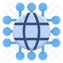 Earth Globe Worldwide Network Icon