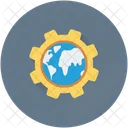 Global Network Cog Icon