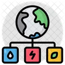 Global Network Global Connection Global Energy Icon