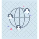 Global Network Global Connection Social Network Icon