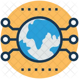 Global network technology  Icon
