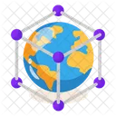 Global Networking Connection Artificial Intelligence Icon