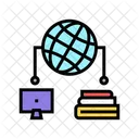 Global Online Education Lesson Book Icon