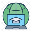 Global Online Education Global Online Learning Icon