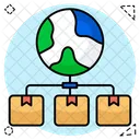 Global Parcel Global Package Global Delivery Icon