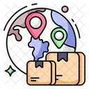 Global Parcel Location Global Parcel Direction Global Gps Icon