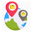 Global Parcel Location Global Direction Global Gps Icon