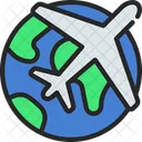 Global Plane Plane Over Icon