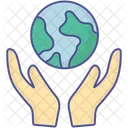 Global Protection Protect World Save Earth Icon