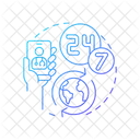 Global reach 24 7  Icon
