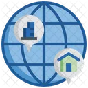 Global Real Estate Location  Icon