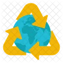 Global Recycling Global Reprocess Global Renewable Icon