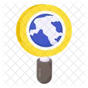 Global Research Global Analysis Global Exploration Icon