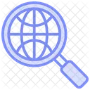Global Research Duotone Line Icon Icône