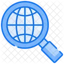 Global Research Business Magnifying Icon
