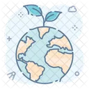 Global Sapling Growing Plant Ecology Icon