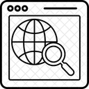 グローバル検索、国際検索、全体検索 アイコン