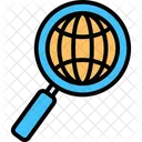 Browser Search Find Internet Magnifier With Global Icon