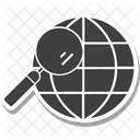 Globe Magnifier Search Icon