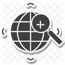 Globe Magnifier Search Icon