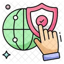 Global Security Global Protection Global Safety Icon