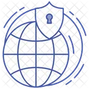 Global Lock Global Safety Global Security Icon