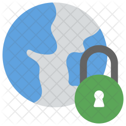 Global Security Icon - Download in Flat Style