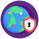 Cybersecurity Global Security Global Safety Icon