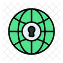 Global Security Global Protection Internet Security Icon