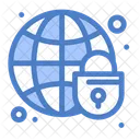 Global Security Globe Lock Globe Icon