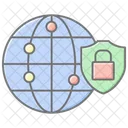 Global Security Lineal Color Icon Icon