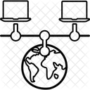 글로벌 서버 글로벌 네트워크 아이콘