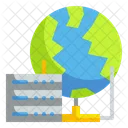 Global Server Connection World Data Icon