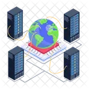 Global Networking Global Server Network Global Data Centers Icon