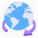 Global Service Around The Globe International Service Icon