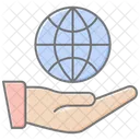 Global Services Lineal Color Icon Icon