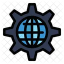 Global Setting Globe Internet Icon